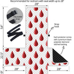 Red Blood Drop Pattern Print Recliner Protector