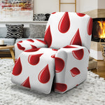 Red Blood Drop Pattern Print Recliner Slipcover