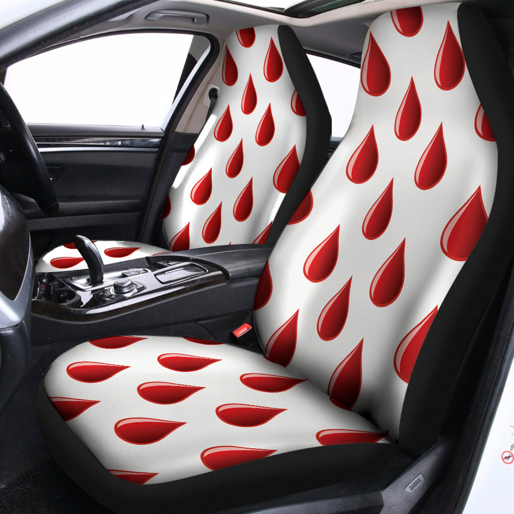 Red Blood Drop Pattern Print Universal Fit Car Seat Covers