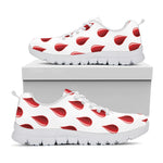 Red Blood Drop Pattern Print White Sneakers