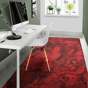 Red Blood Print Area Rug