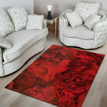 Red Blood Print Area Rug