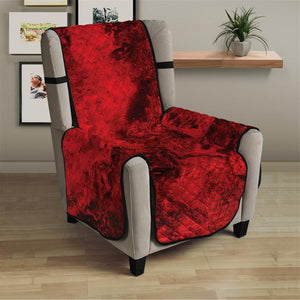 Red Blood Print Armchair Protector