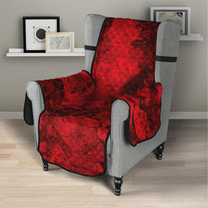 Red Blood Print Armchair Protector