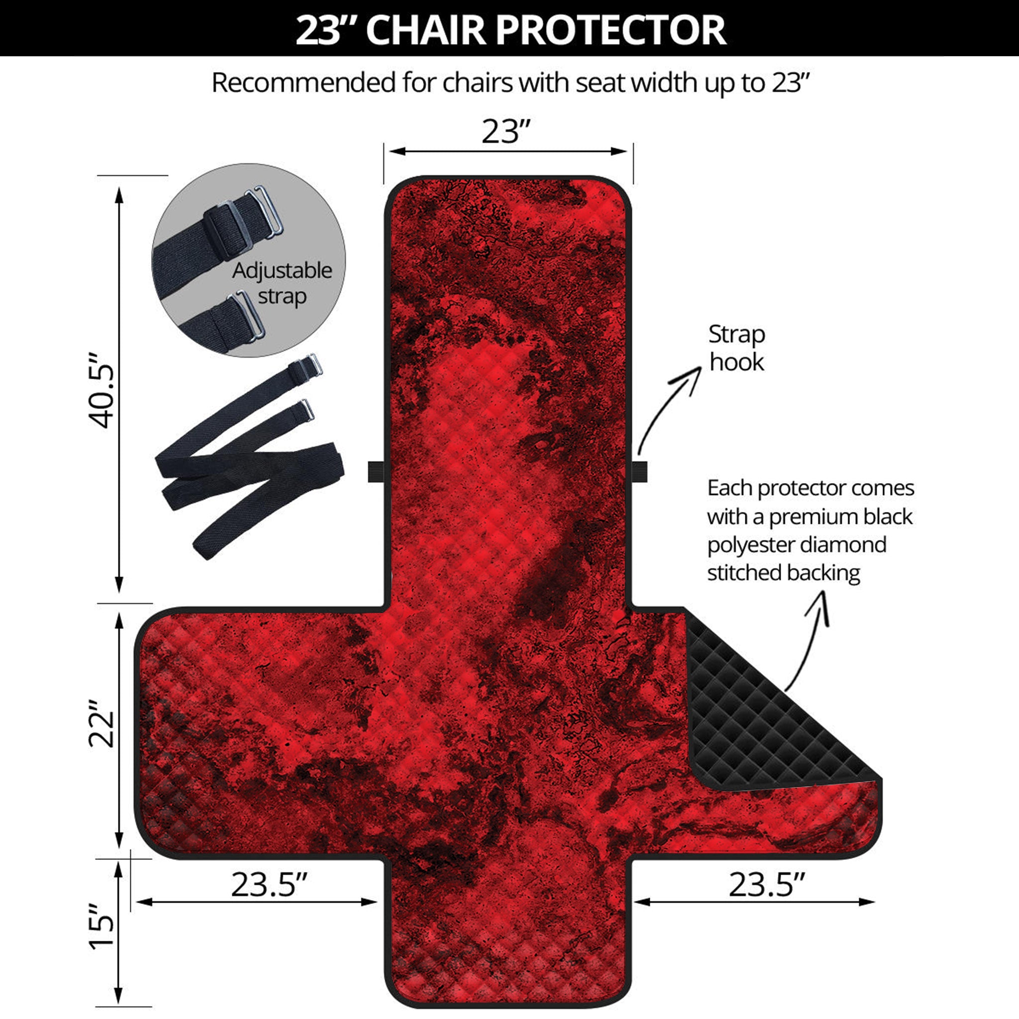 Red Blood Print Armchair Protector