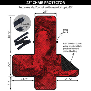 Red Blood Print Armchair Protector