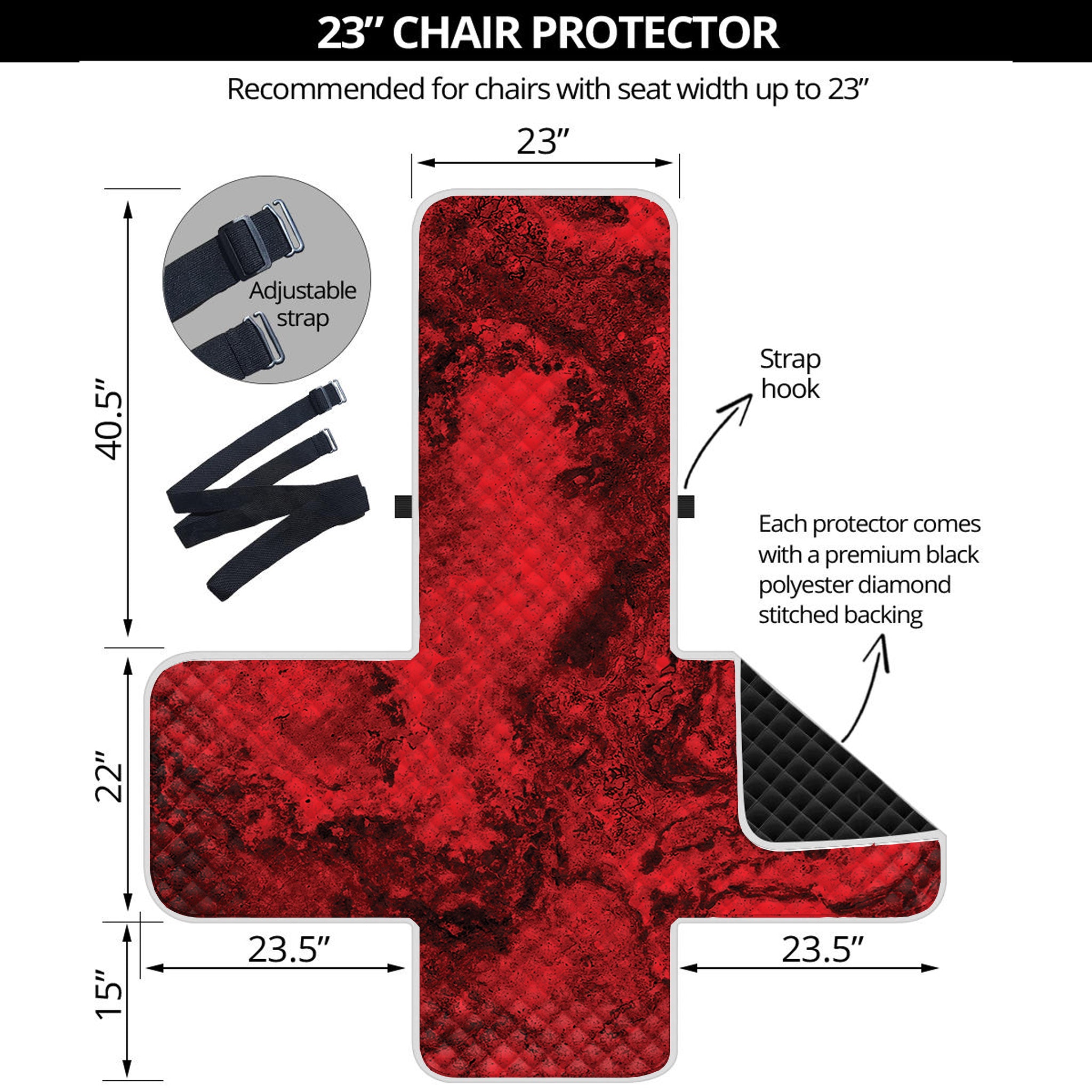 Red Blood Print Armchair Protector