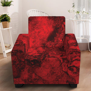 Red Blood Print Armchair Slipcover