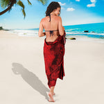 Red Blood Print Beach Sarong Wrap