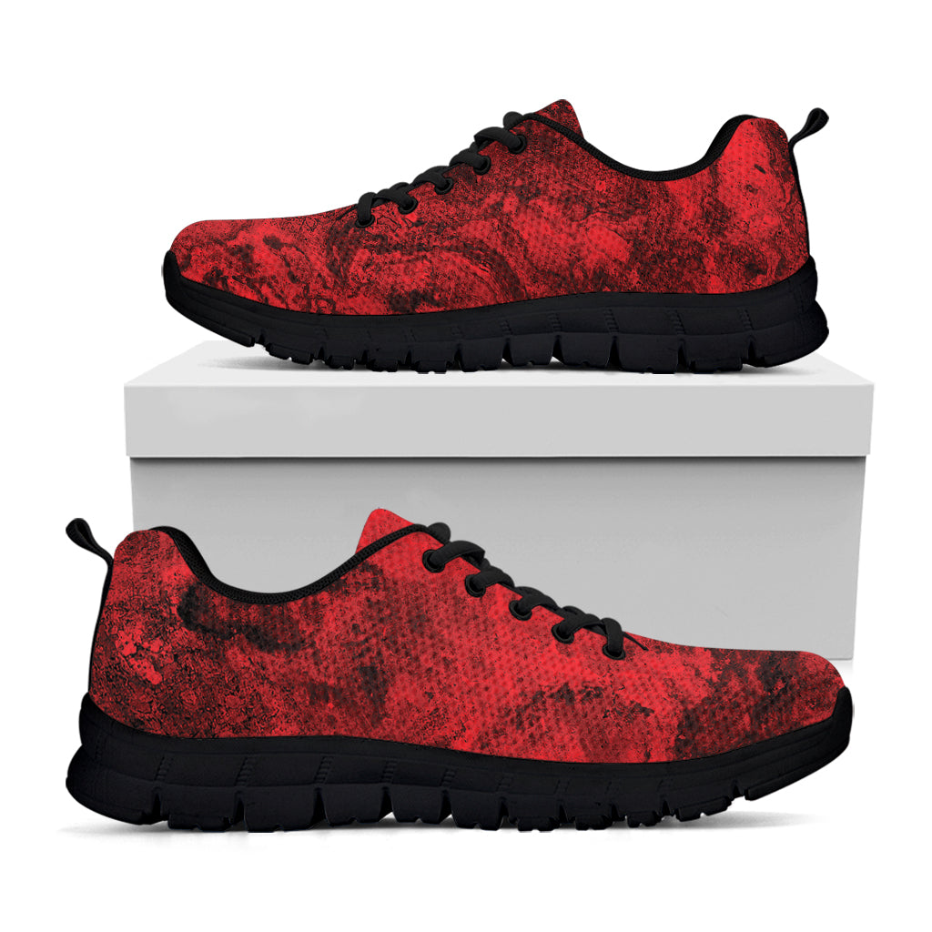 Red Blood Print Black Sneakers