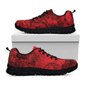 Red Blood Print Black Running Shoes