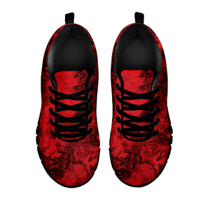 Red Blood Print Black Sneakers