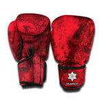 Red Blood Print Boxing Gloves