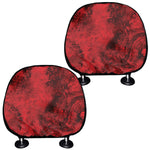 Red Blood Print Car Headrest Covers