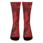 Red Blood Print Crew Socks