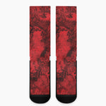 Red Blood Print Crew Socks