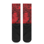 Red Blood Print Crew Socks
