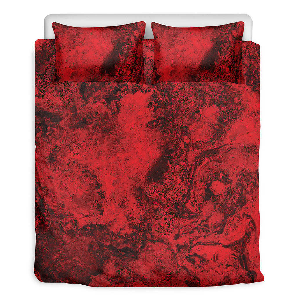 Red Blood Print Duvet Cover Bedding Set