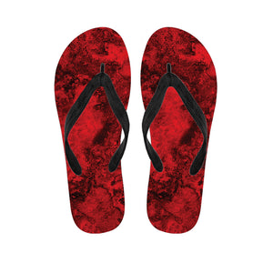 Red Blood Print Flip Flops