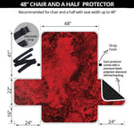 Red Blood Print Half Sofa Protector