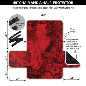 Red Blood Print Half Sofa Protector