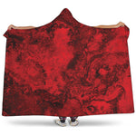 Red Blood Print Hooded Blanket