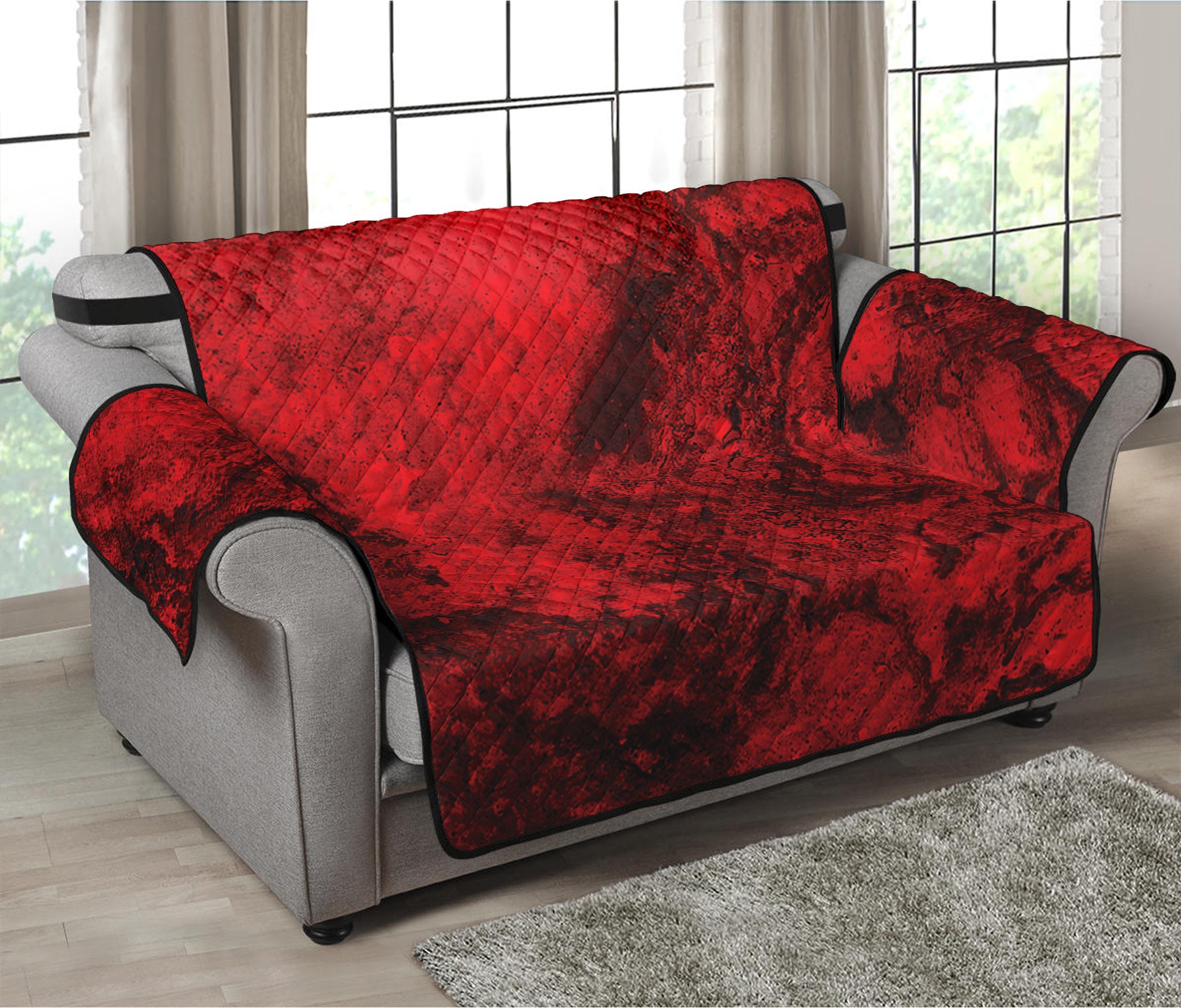 Red Blood Print Loveseat Protector