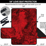 Red Blood Print Loveseat Protector