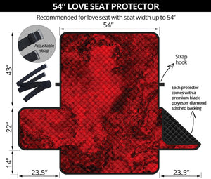 Red Blood Print Loveseat Protector