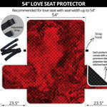 Red Blood Print Loveseat Protector