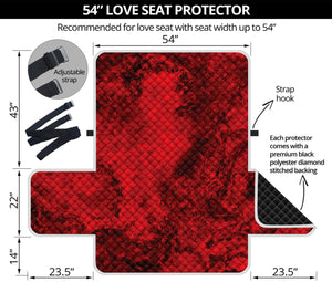 Red Blood Print Loveseat Protector