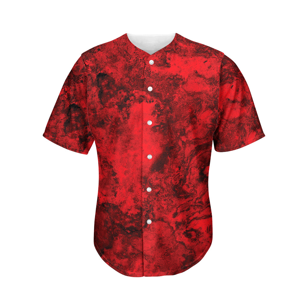 Red Blood Print Men's Baseball Jersey