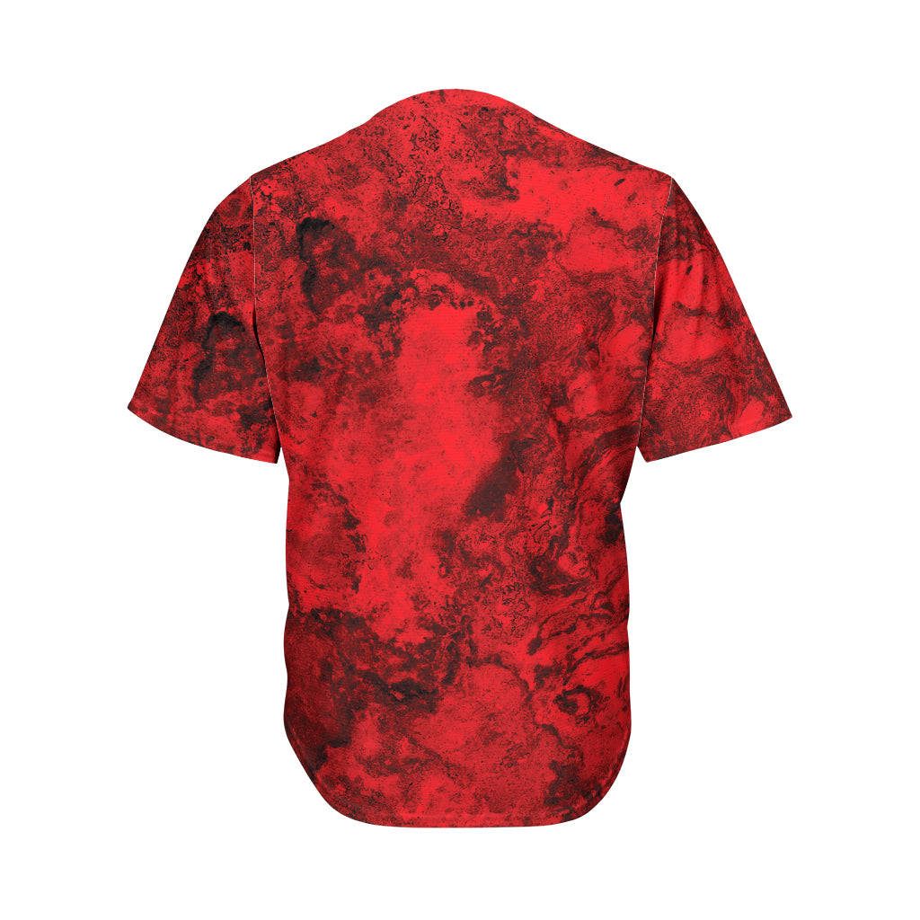 Red Blood Print Men's Baseball Jersey