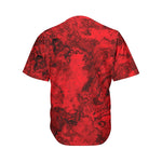 Red Blood Print Men's Baseball Jersey