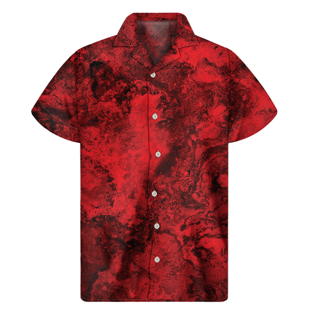 Red Blood Print Men's Short Sleeve Shirt