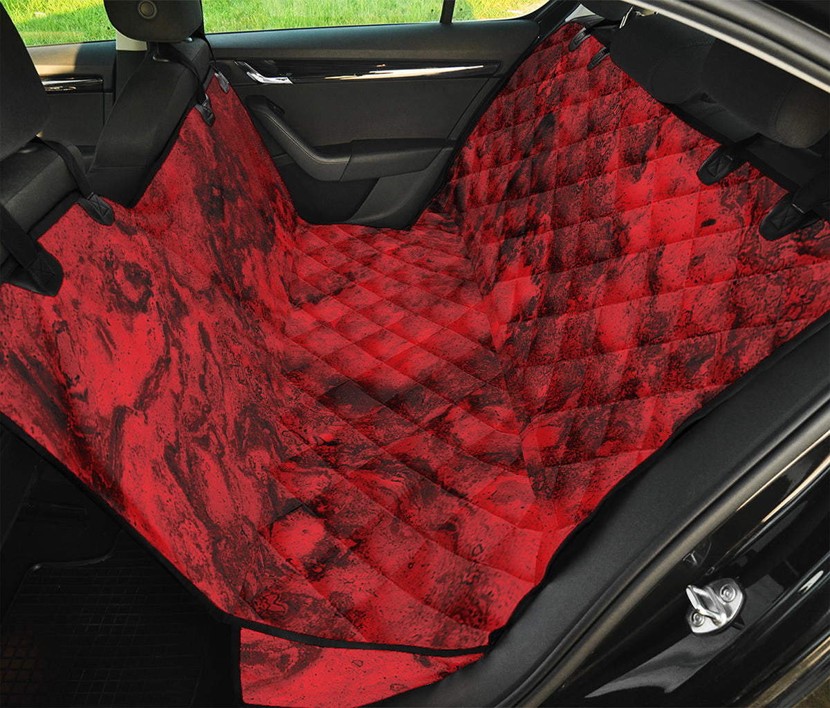 Red Blood Print Pet Car Back Seat Cover