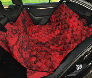 Red Blood Print Pet Car Back Seat Cover