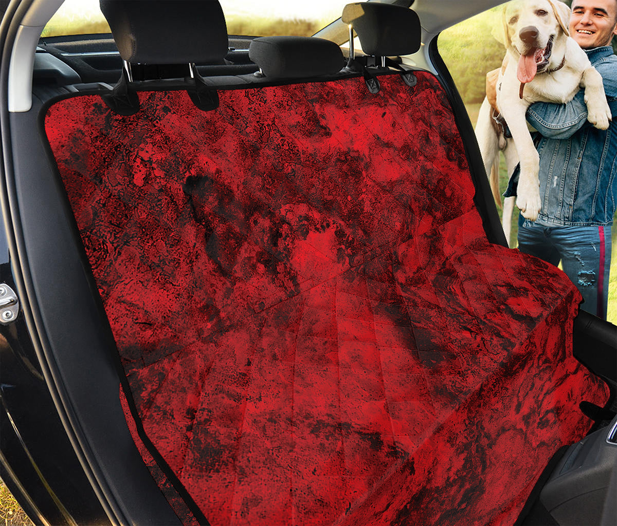 Red Blood Print Pet Car Back Seat Cover