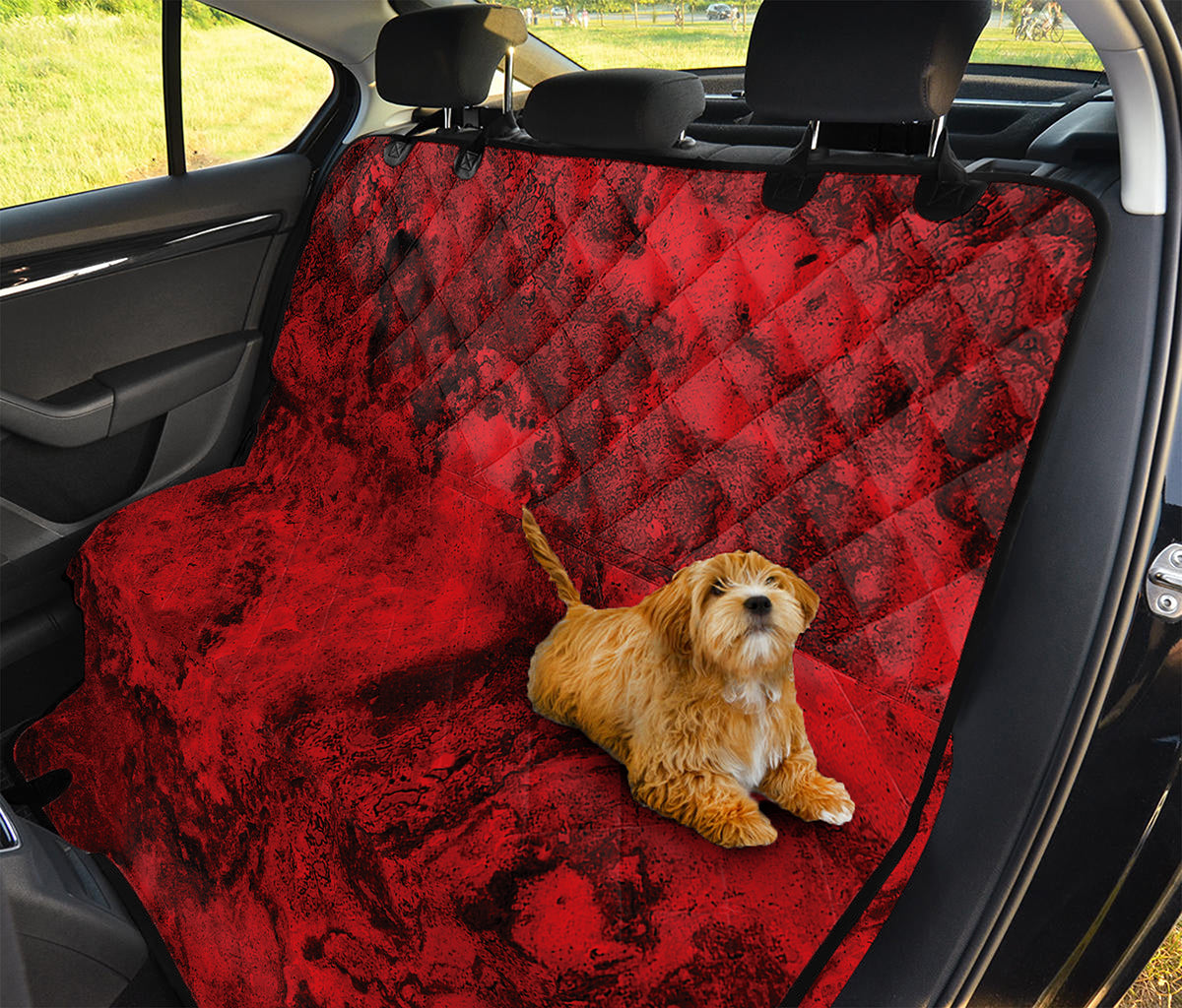 Red Blood Print Pet Car Back Seat Cover