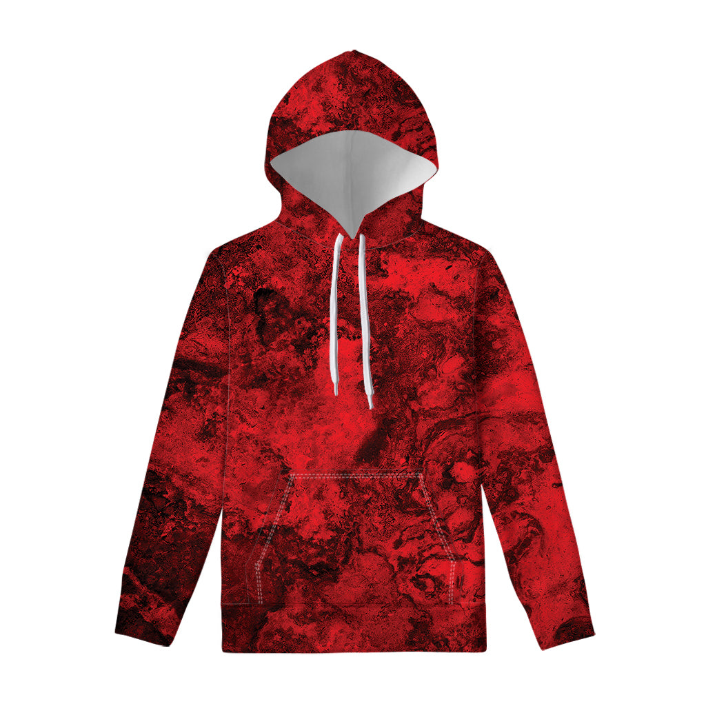 Red Blood Print Pullover Hoodie