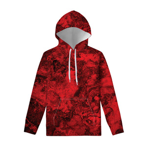 Red Blood Print Pullover Hoodie