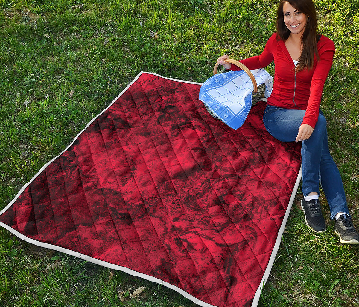 Red Blood Print Quilt
