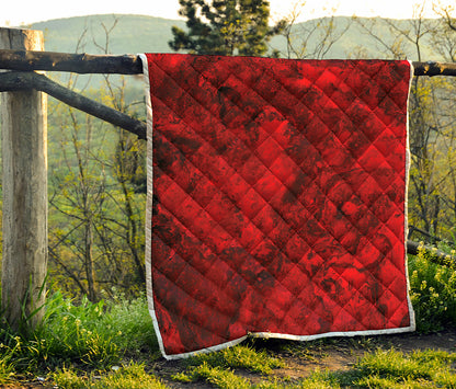 Red Blood Print Quilt