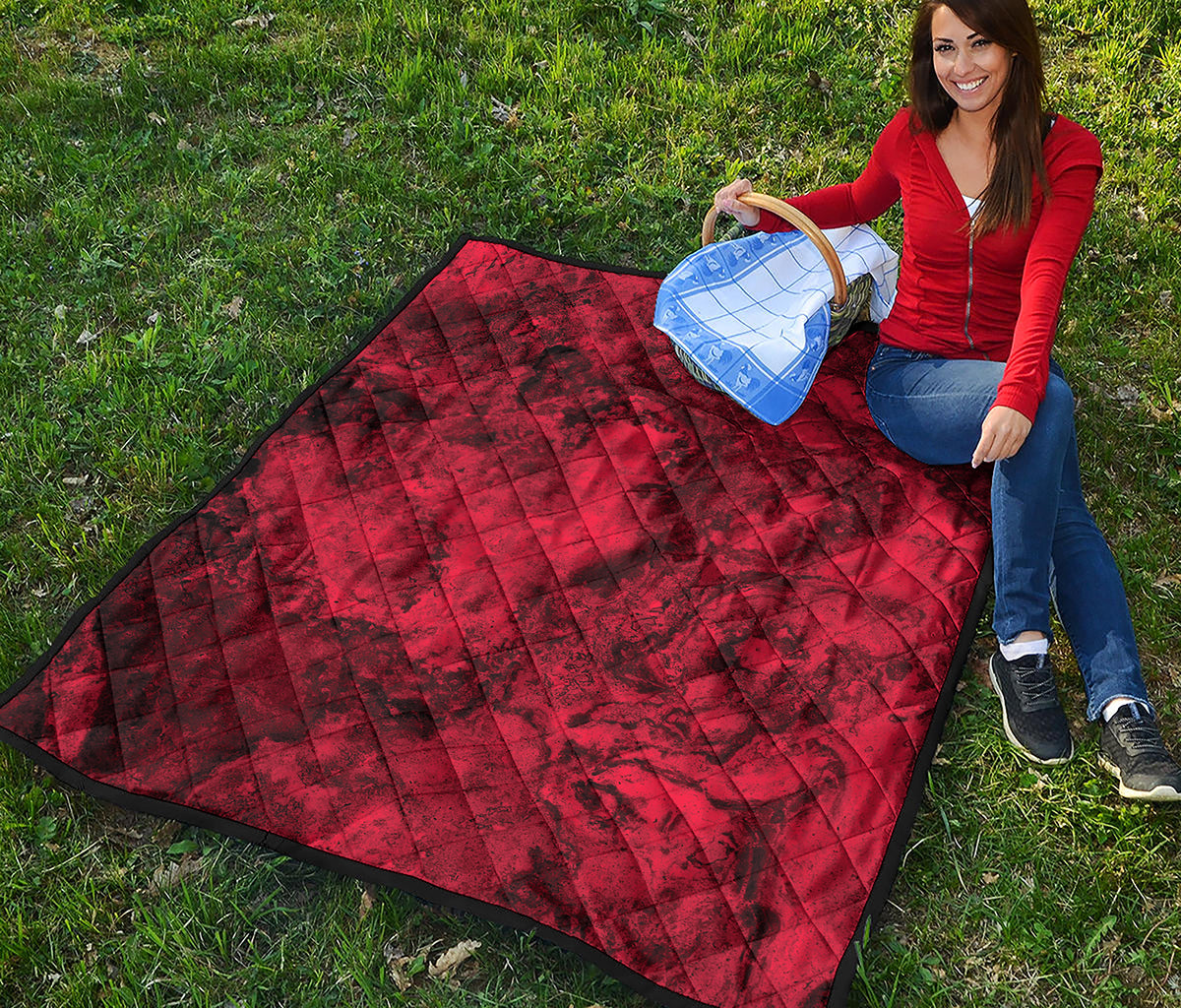 Red Blood Print Quilt