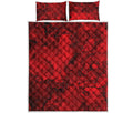 Red Blood Print Quilt Bed Set