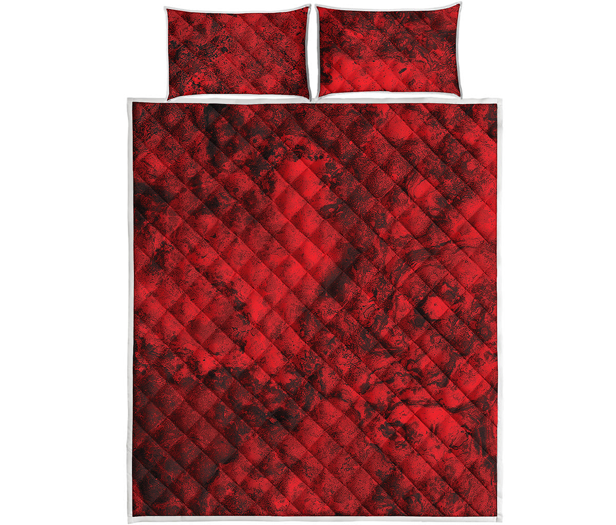 Red Blood Print Quilt Bed Set