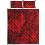 Red Blood Print Quilt Bed Set