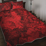 Red Blood Print Quilt Bed Set