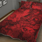 Red Blood Print Quilt Bed Set