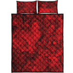 Red Blood Print Quilt Bed Set